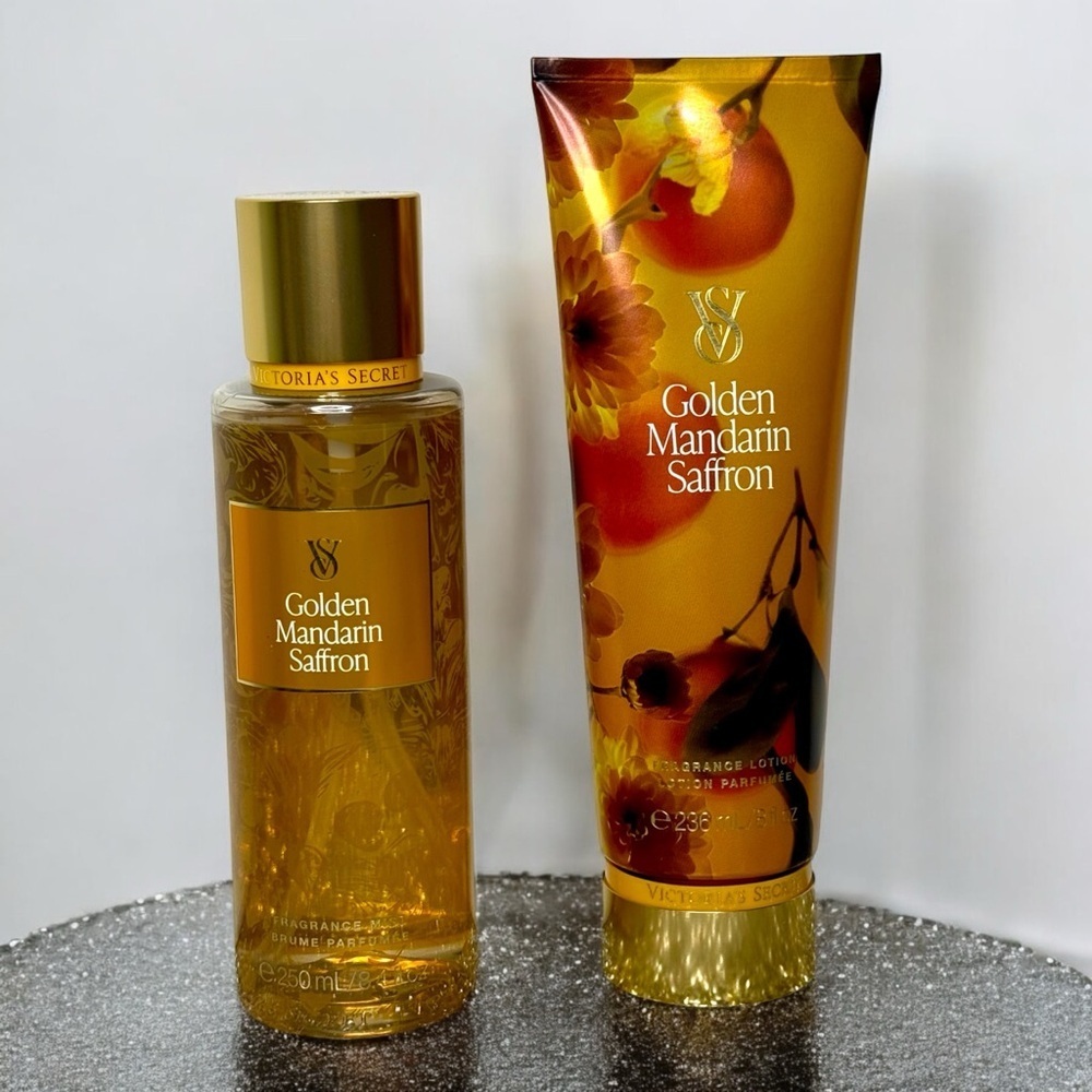 Victoria’s Secret Golden Mandarin Saffron Lotion Gift Set NWT - Picture 1 of 4
